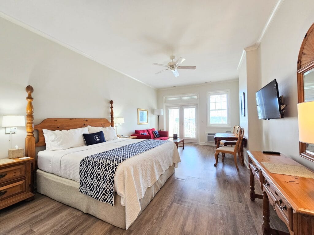 Interior view of a first floor king room.