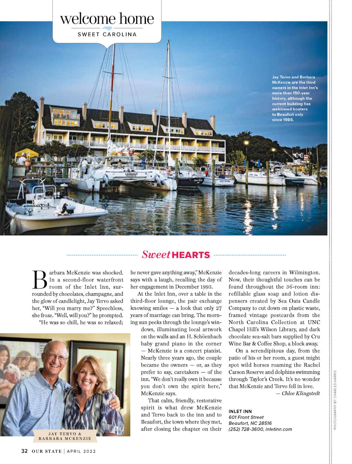 Inlet Inn featured in Our State (p2)